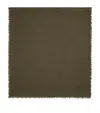 Burberry Silk-wool Wide Check Scarf In Green