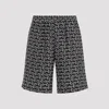 Burberry All Over Print Bermuda Shorts In Black