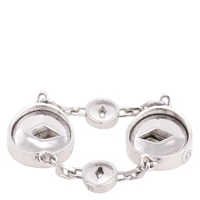 Burberry Silver Hollow Link Ring