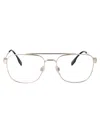 Burberry Eyewear Square Frame Glasses In Metallic