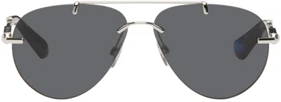 Burberry Silver Metal Sunglasses In Metallic