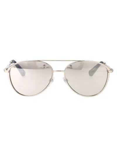 Burberry Silver Metal Sunglasses In Gray