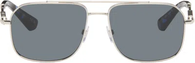Burberry Silver Metal Sunglasses In Metallic