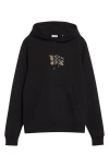 Burberry Hoodie With Front Pocket And Ribbed Cuffs In Black