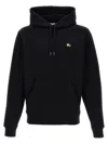 Burberry Men Black Sweatshirt With Ekd Embroidery On The Front And Logo Print On The Rear In Cotton