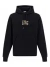 Burberry Simon Hoodie With Front Pocket And Hood In Black