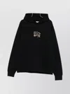 Burberry Hoodie With Front Pocket And Ribbed Cuffs In Black