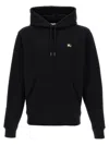 Burberry Men Black Sweatshirt With Ekd Embroidery On The Front And Logo Print On The Rear In Cotton