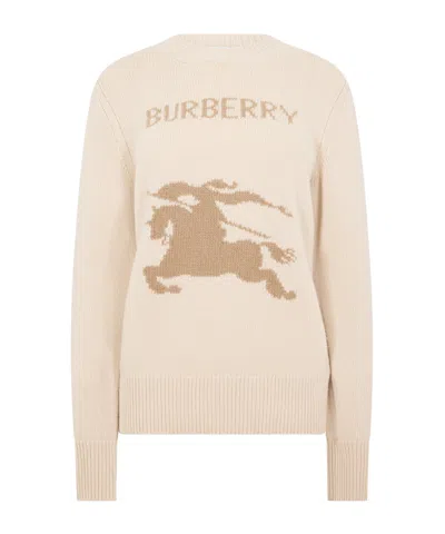 Burberry Simple Knitted Sweater In Neutral
