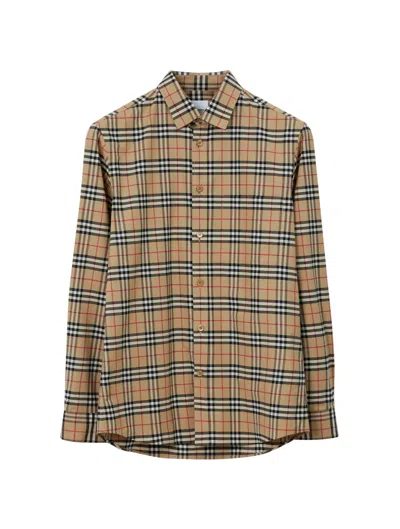 Burberry Simpson M Casual Shirts In Archive Beige