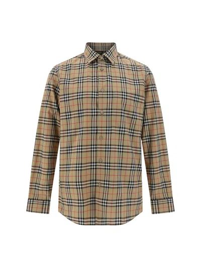 Burberry Simson Casual Shirts In Beige
