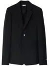 Burberry Wool Mohair Tailored Jacket In Black
