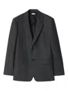 Burberry Single-breasted Blazer In Gray