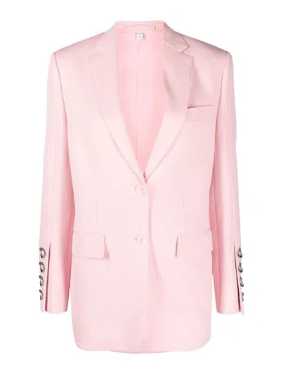 Burberry Single Breasted Blazer In Pink