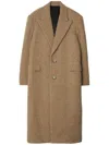 Burberry Linen-wool-blend Tailored Coat In Braun