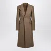 Burberry Beige Single-breasted Wool Coat