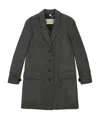 Burberry Single-breasted Coat In Gray