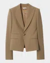 Burberry Wool Single-breasted Blazer In Puddle