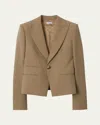Burberry Wool Single-breasted Blazer In Puddle