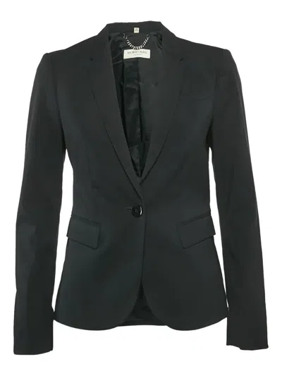 Pre-owned Burberry Single-breasted Long-sleeve Blazer In Black