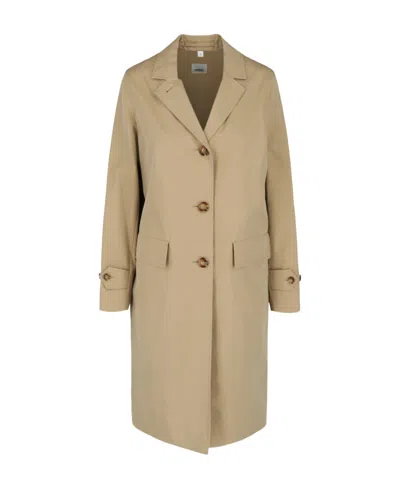 Burberry Single-breasted Long-sleeved Windbreaker In Brown