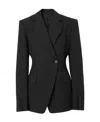 Burberry Single Breasted Tailored Blazer In Black