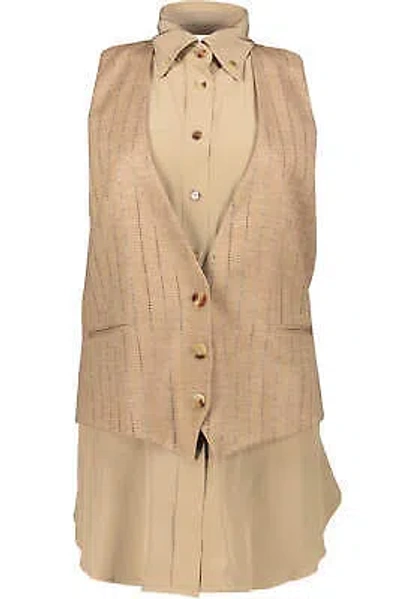 Pre-owned Burberry Single-breasted Vest In Beige