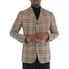 BURBERRY BURBERRY SINGLE-BREASTED VINTAGE CHECK WOOL MOHAIR SLIM FIT TAILORED JACKET