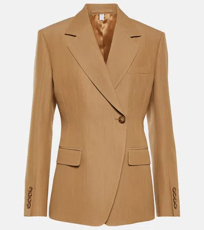 Burberry Claudete Double-breasted Jacket In Neutrals