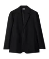 Burberry Single-breasted Wool Blazer In Black