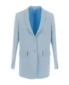 Burberry Single-breasted Wool Blazer In Blue