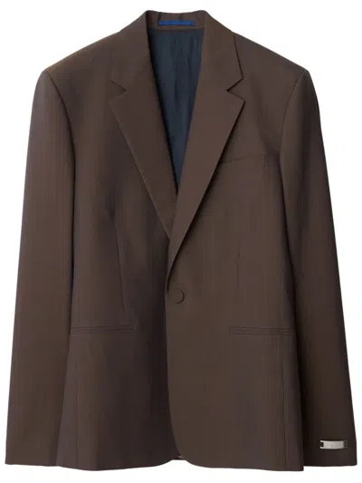 Burberry Single-breasted Wool Blazer In Barrel