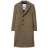 Burberry Single Breasted Wool Coat