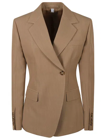Burberry Claudete Double-breasted Jacket In Neutrals
