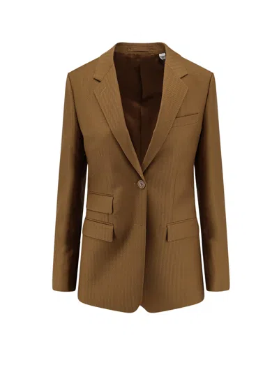 Burberry Siora Wool And Mohair Blazer In Brown