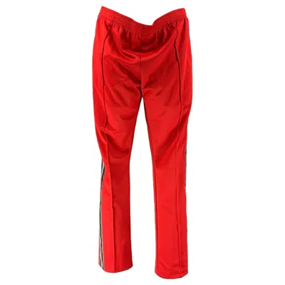 Pre-owned Burberry Size 10 Red White Polyester Cotton Casual Pants