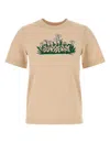 Burberry Soft Cotton T-shirt With Vibrant Floral Graphic In Teacup