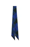 Burberry Skinny Check Silk Scarf In Knight