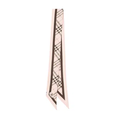 BURBERRY SKINNY CHECK SILK SCARF