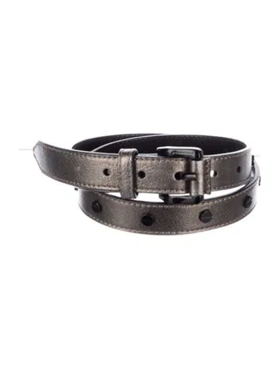 Pre-owned Burberry Skinny Leather Waist Belt