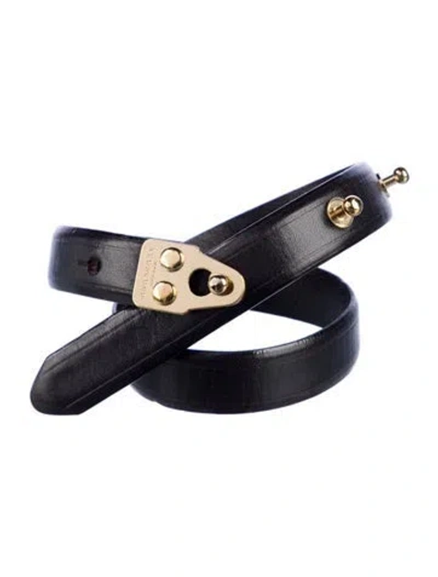 Pre-owned Burberry Skinny Leather Waist Belt In Black