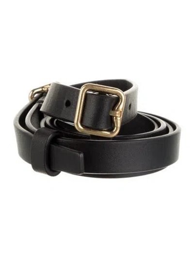 Pre-owned Burberry Skinny Leather Waist Belt In Black