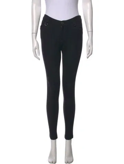 Pre-owned Burberry Skinny Leg Pants In Black