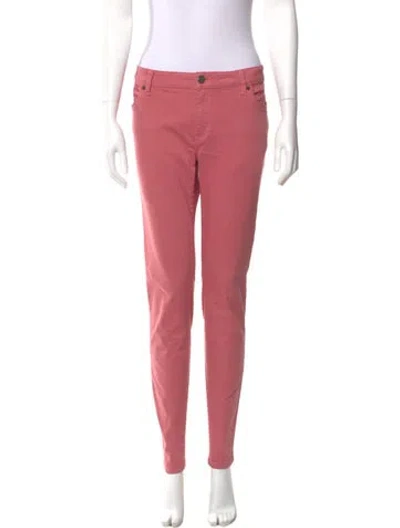 Pre-owned Burberry Skinny Leg Pants In Pink
