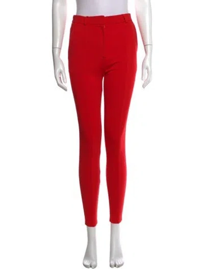Pre-owned Burberry Skinny Leg Pants In Red