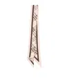 Burberry Skinny Silk Check Knight Motif Scarf In Multi
