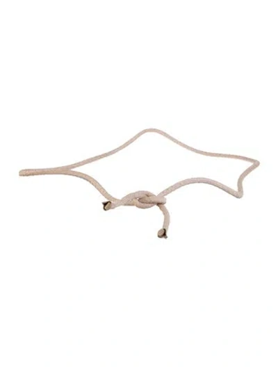 Pre-owned Burberry Skinny Suede Belt W/ Tags In Neutral