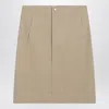 Burberry High Waist Knee-length Skirt With Side Pockets In Nude