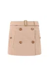 Burberry Trench-style Mini Skirt In Beige