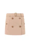 Burberry Trench-style Mini Skirt In Beige